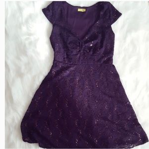 Mod Cloth ModCloth Plum and sparkle size XL dress